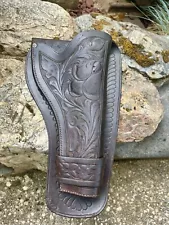 Antique Cowboy / Western Single Loop Tooled Fancy Colt Holster