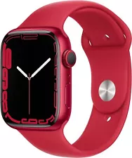 Apple Watch Series 7 (GPS + LTE) 45MM Red Aluminum Case & Red Sport Band