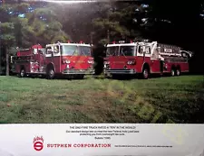 Vintage ad sales Brochure Sutphen Fire Trucks Bulletin 11085