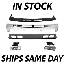 NEW Complete Front Bumper Kit w/ Fog Lights For 1999-2002 Chevy Silverado 1500