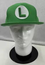 Super Mario Luigi Green L Nintendo 2017 Green Snapback Cap Hat