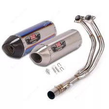 For Yamaha MT-07 XSR700 YZF R7 Complete Exhaust System Header Pipe 51mm Muffler