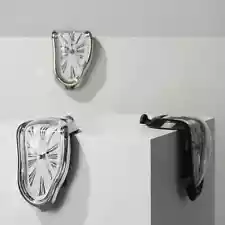 Surreal Melting Clock Silent Melted Wall Clock Salvador Dali Style Wall Watch