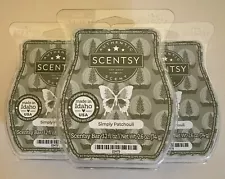 BLOWOUT SALE! 3 Scentsy Simply Patchouli Wax Bars New in Package