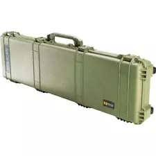 Pelican 1750 Long Case, 50" Weapons Case w/Foam Inserts, Wheels - Olive Drab