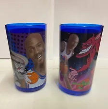 Set of 2! Space Jam Michael Jordan Juice Cups, Zak Designs, 1996, Collectable