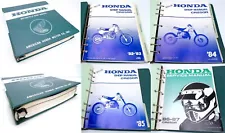 Genuine HONDA SHOP SERVICE 4-MANUALS - CR250R - 1982 83 84 85 86 87 w/HARD COVER