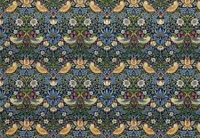 Dollhouse Wallpaper William Morris Art Nouveau Birds & Strawberries 1:12 Scale