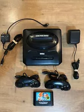 Sega Genesis System Console MK-1631 with Controllers Sonic 2 Game Tested Works