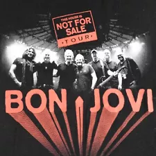 Bon Jovi Shirt Medium Black Double Sided This House Not for Sale Tour 2018