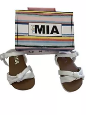 Baby New Strappy Leather MIA Sandals For Girl NWT Size 3 White