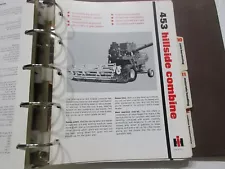 International 453 Hillside Combines Sales Sheet 4 Page