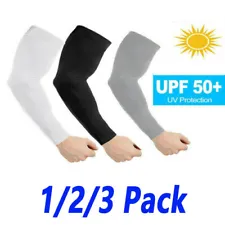 1~3pcs Pairs Cooling Arm Sleeves UV Sun Protection Cover Sports Golf For Men Wom