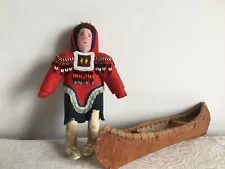 Vintage Rare Collectible Doll Hand Made Inuit / Amauti (Parka) / Greenland / Ala