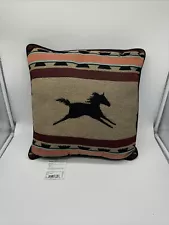 Southwest Saddle Blanket Horse Throw Pillow Woven