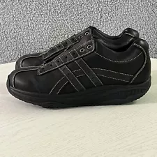 Skechers Shape Ups Shoes Men's 10.5 Black Leather Rocker Sole Walking Sneakers