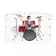 Drum Shields Six Panels - 2ft. x 5 ft. Panels w/ Deflectors Total Height 6FT