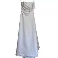 NWT Alfred Angelo Iced Cappuccino draped bodice strapless wedding gown 1673