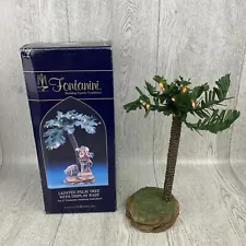 FONTANINI LIGHTED PALM TREE ACCESSORY # 56594 RESIN FABRIC NATIVITY CHRISTMAS