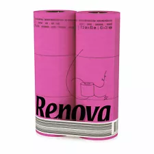 Renova Colored Toilet Paper - 6 Rolls/Pack, 3-Ply, Compact, 140 Sheets/Roll