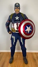 Captain America 7-Piece Adult Avengers Cosplay/Halloween w/ Official Star Shield