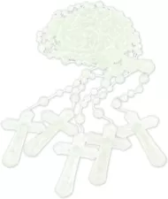 Luminous Glow in the Dark Plastic Rosaries for Sunday School Handouts Pack of 5