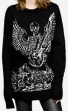 FLASH SALE Zadig Voltaire Jack Skeleton Wool Blend Oversized Fit Sweater RARE