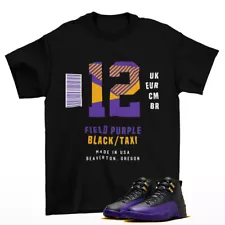 Box Label Field Purple Shirt to Match Jordan 12 Retro Field Purple CT8013-057