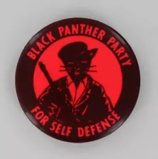 Black Panther Party For Self Defense 1967 Original Shotgun Civil Rights Button