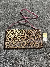 Nicki Minaj Leopard Pink Envelope Clutch Purse Removable Strap