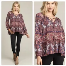 NWT Boho Top ~ðºð¸MADE IN THE USA MSRP $79