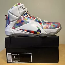 Nike Lebron 12 XII Finish Your Breakfast Prism Size 8 Sneakers w/ Box 748861-900