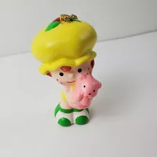 Vintage Strawberry Shortcake Apple Dumpling Custard Cat Christmas Ornament 1983