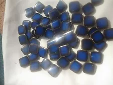 Cobalt Blue mosaic ceramic tile 13/16ths square x 50 piece lots~BLOWOUT SALE~