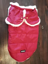 Aiitle Waterproof Cozy Dog Coat-XL Red with White Fur Lined-NEW