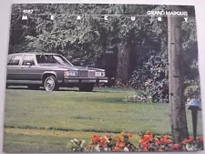 1987 Mercury Grand Marquis Factory Dealer Sales Advertising Ad Brochure Catalog (For: 1987 Mercury Grand Marquis)