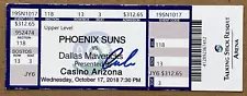 Luka Doncic Signed NBA Debut Ticket - Mavericks vs. Suns AUTO JSA LOA!!!!!!