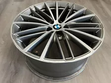 2017 -2020 BMW 530i 530e 540i Rear Wheel Rim 19x9" Factory OEM 86334 w/ Cap Grey