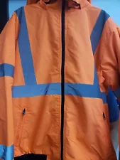 Construction Jacket Safety Orange Green Black