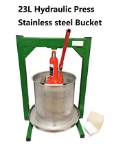 New 23L Stainless Steel Apple/Fruit Press With Hydraulic Jack Aid for Wine/Cider