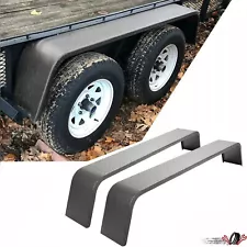 2PCS Tandem Axle Trailer Fenders For 13"-15" Tires Heavy Duty Steel 10"X72"X13"