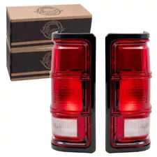 Pair Tail Lights for Dodge Ramcharger Dakota Ram Truck Tail Lamps & Black Bezels (For: 1992 Dodge Ramcharger)