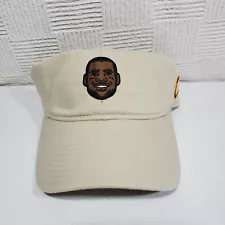 Adidas Lebron James Logo Face Khaki Dad Hat Cleveland Cavaliers Cap One Size New