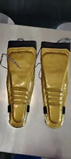 Pro Wrestling KICKPADS Gold Sparkles on Neoprene - Professional Gear - Highspots