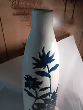 Lovely Porcelain Vase Blue Flowers