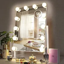 Hollywood Vanity Mirror with 12 Dimmable Bulbs Lights , Three Color Lighting ...