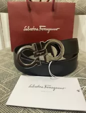 NEW Salvatore Ferragamo Reversible Brown/Black Belt Size 95cm 32-34