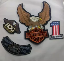 Harley-Davidson Jacket Patches Lot Eagle 10.5" x 7.75" Hog Biker