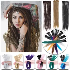 Real Wool Handmade Dreadlocks Extensions Braids Dreads Hair Ombre Crochet Twist