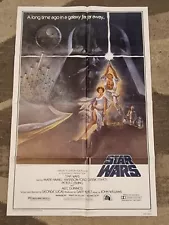 STAR WARS - ORIGINAL 1977 Folded 1-Sheet MOVIE POSTER Style "A"